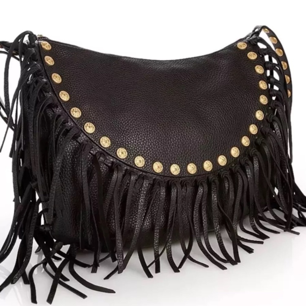 Valentino C-Rockee Fringe hobo bag